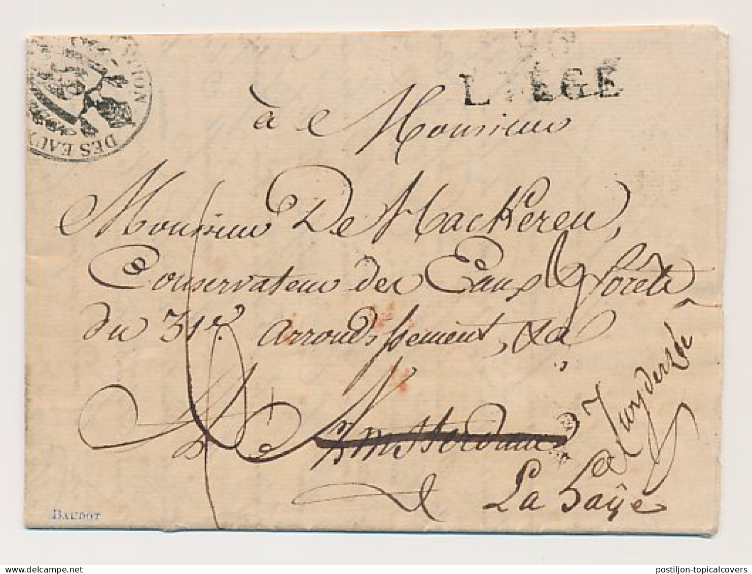 96 LIEGE - DEB.118 AMSTERDAM 1813 - ...-1852 Prephilately