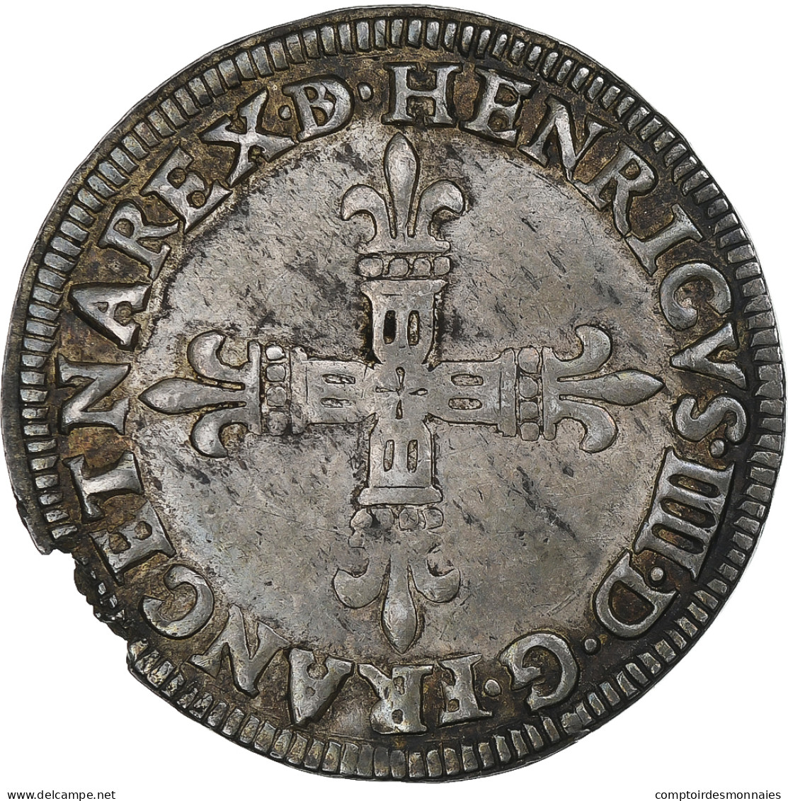 France, Henri IV, 1/4 D'écu De Béarn, 1602, Morlaas, TTB, Argent, Gadoury:603 - 1589-1610 Heinrich IV.