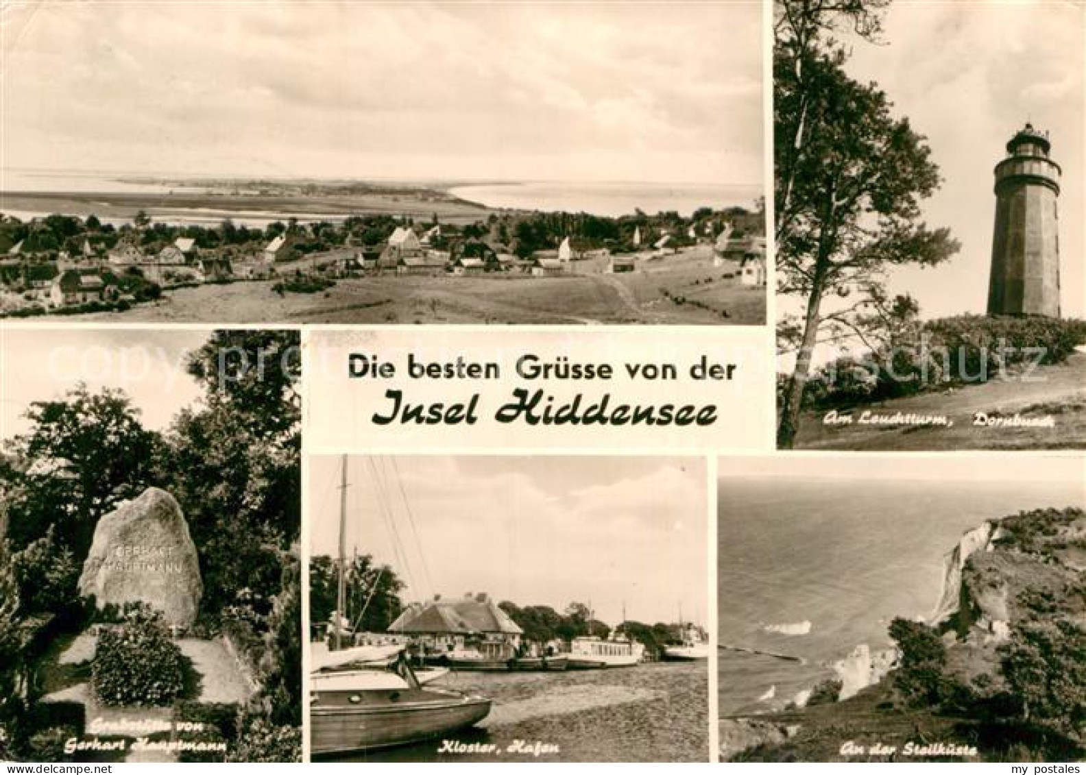 72941234 Kloster Hiddensee Hafen Leuchtturm Dornbusch  Kloster Hiddensee - Autres & Non Classés