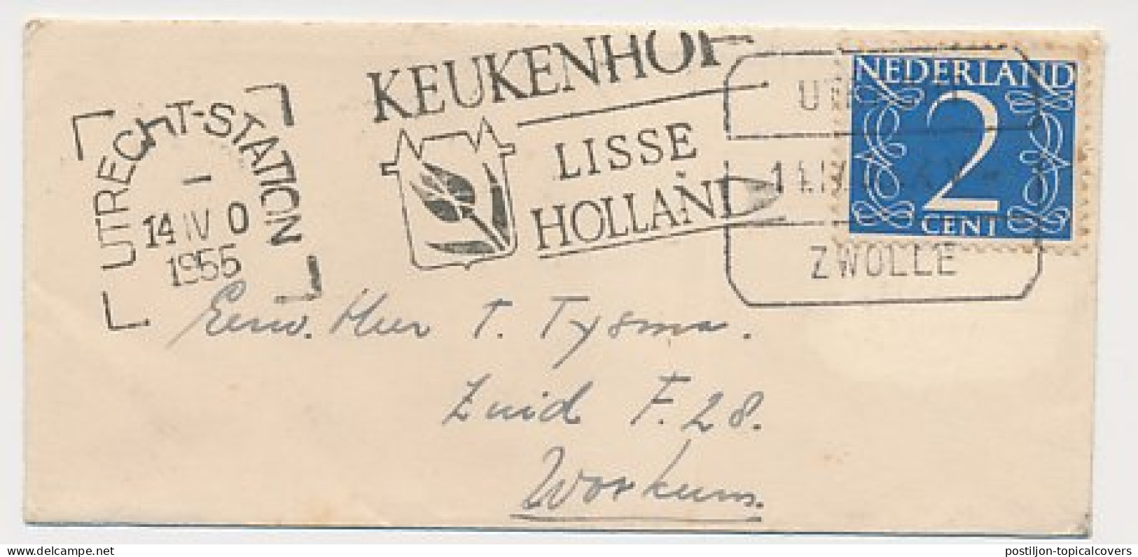 Treinblokstempel : Utrecht - Zwolle XV 1955 - Non Classés
