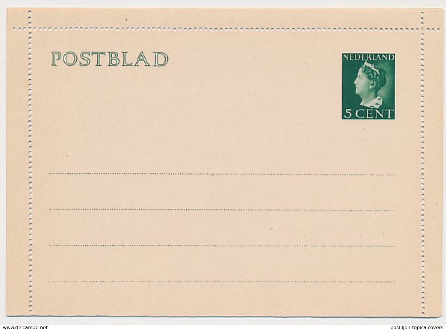 Postblad G. 20 - Entiers Postaux