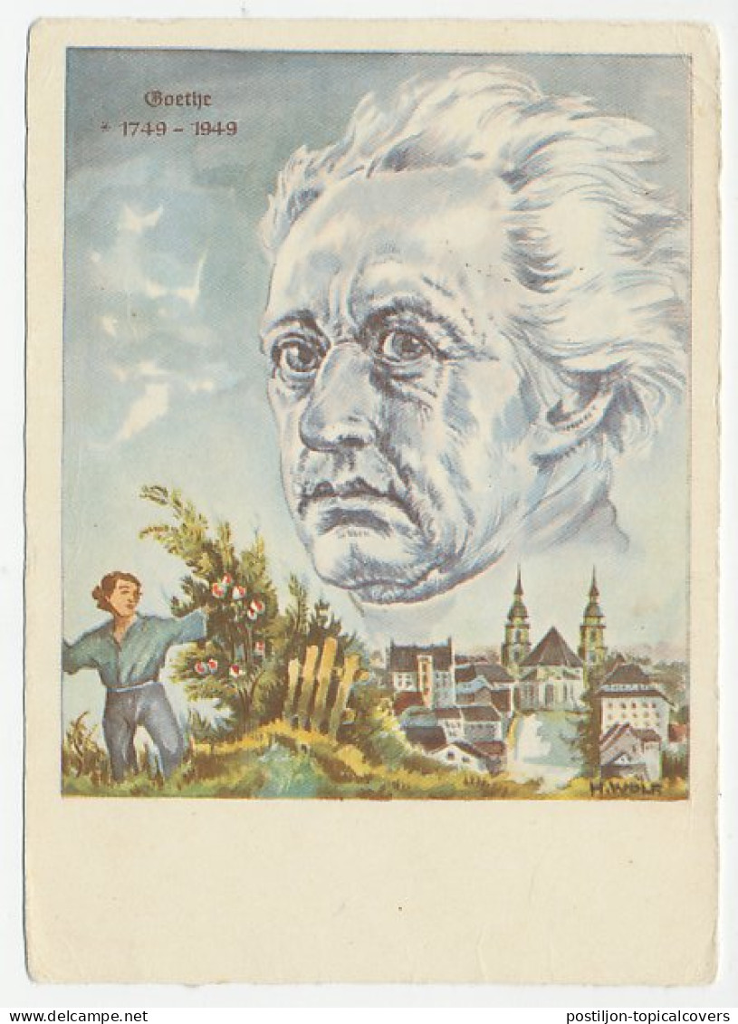 Postcard / Postmark Germany 1948 Goethe - Song Festival - Música