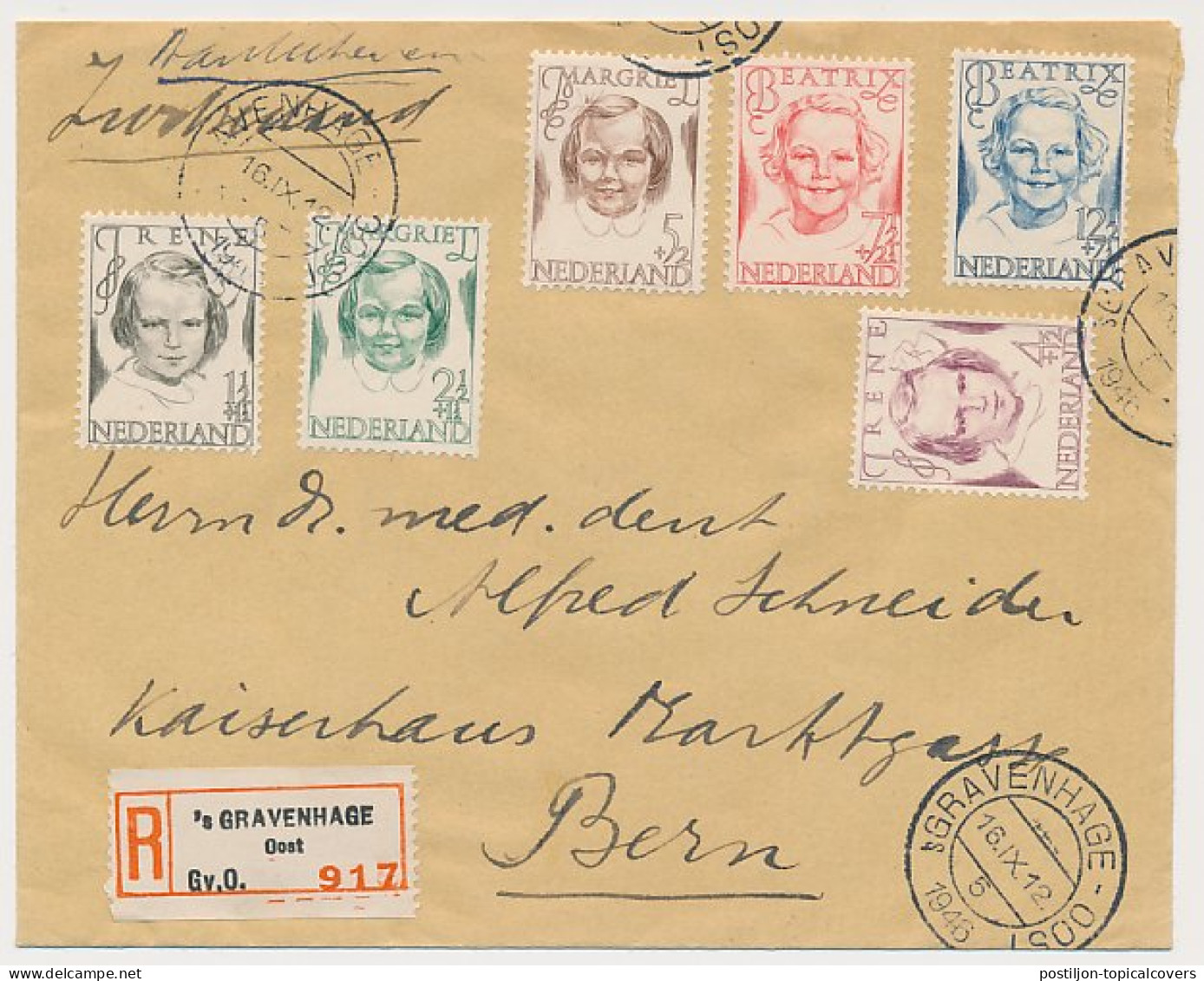 FDC / 1e Dag Em. Prinsessen 1946 - Zonder Classificatie