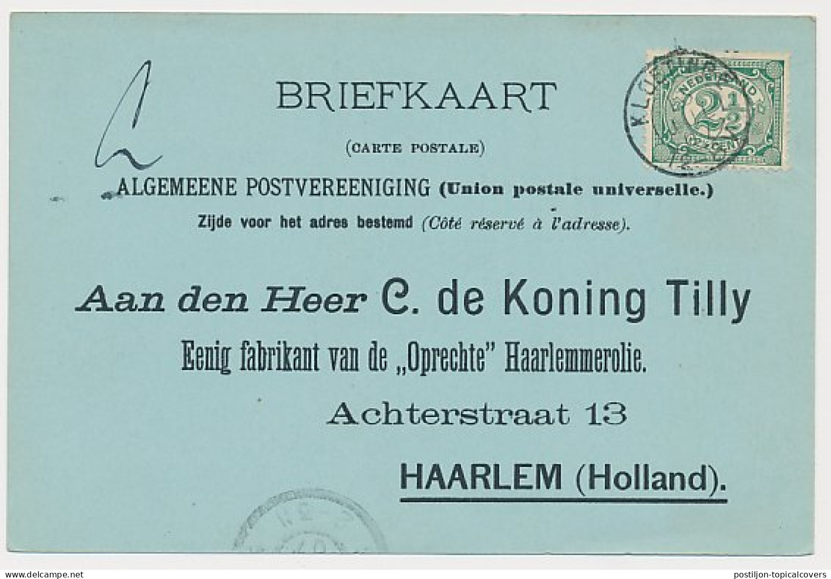 Kleinrondstempel Kloetinge 1907 - Zonder Classificatie