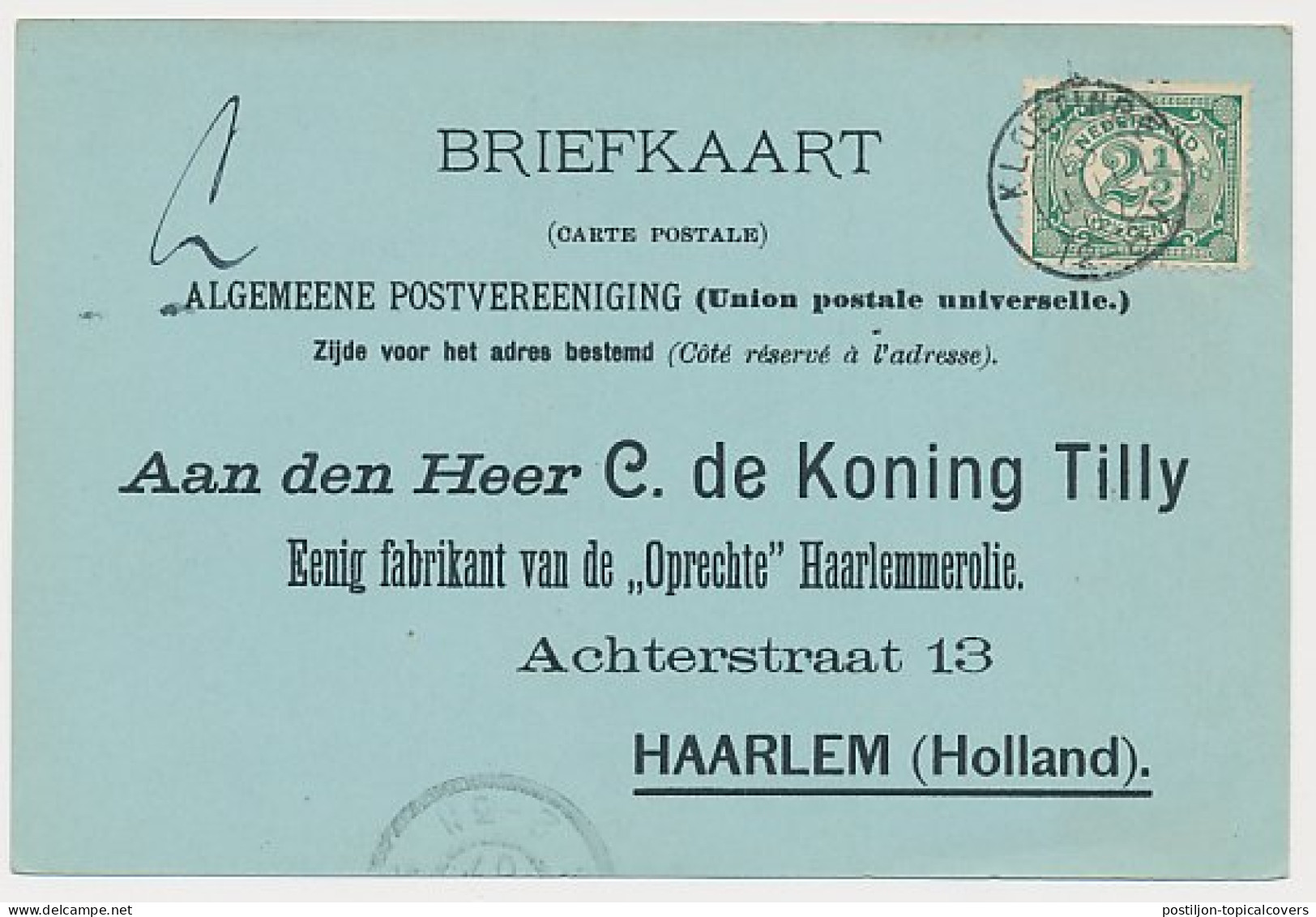 Kleinrondstempel Kloetinge 1907 - Non Classés