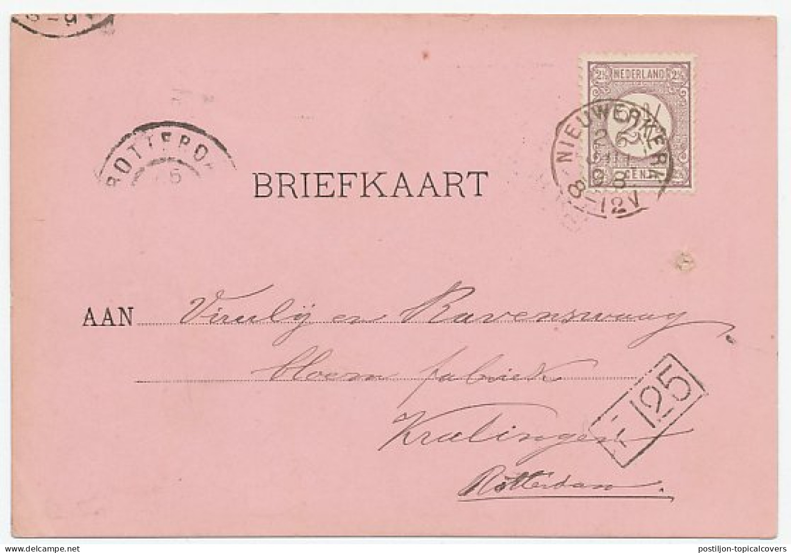 Kleinrondstempel Nieuwerkerk 1898 - Non Classés