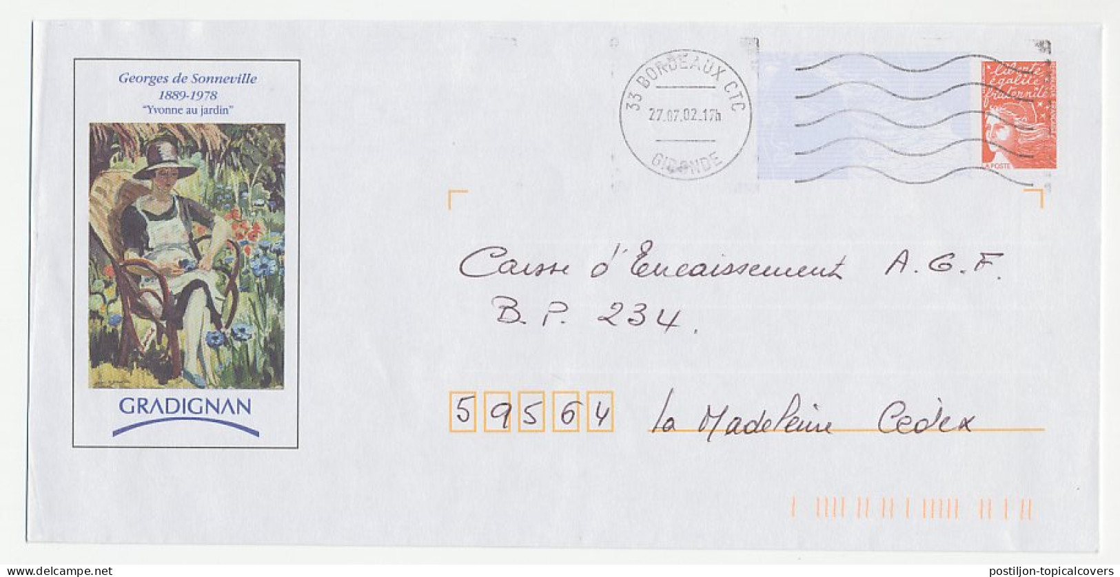 Postal Stationery / PAP France 2002 Georges De Sonneville - Altri & Non Classificati