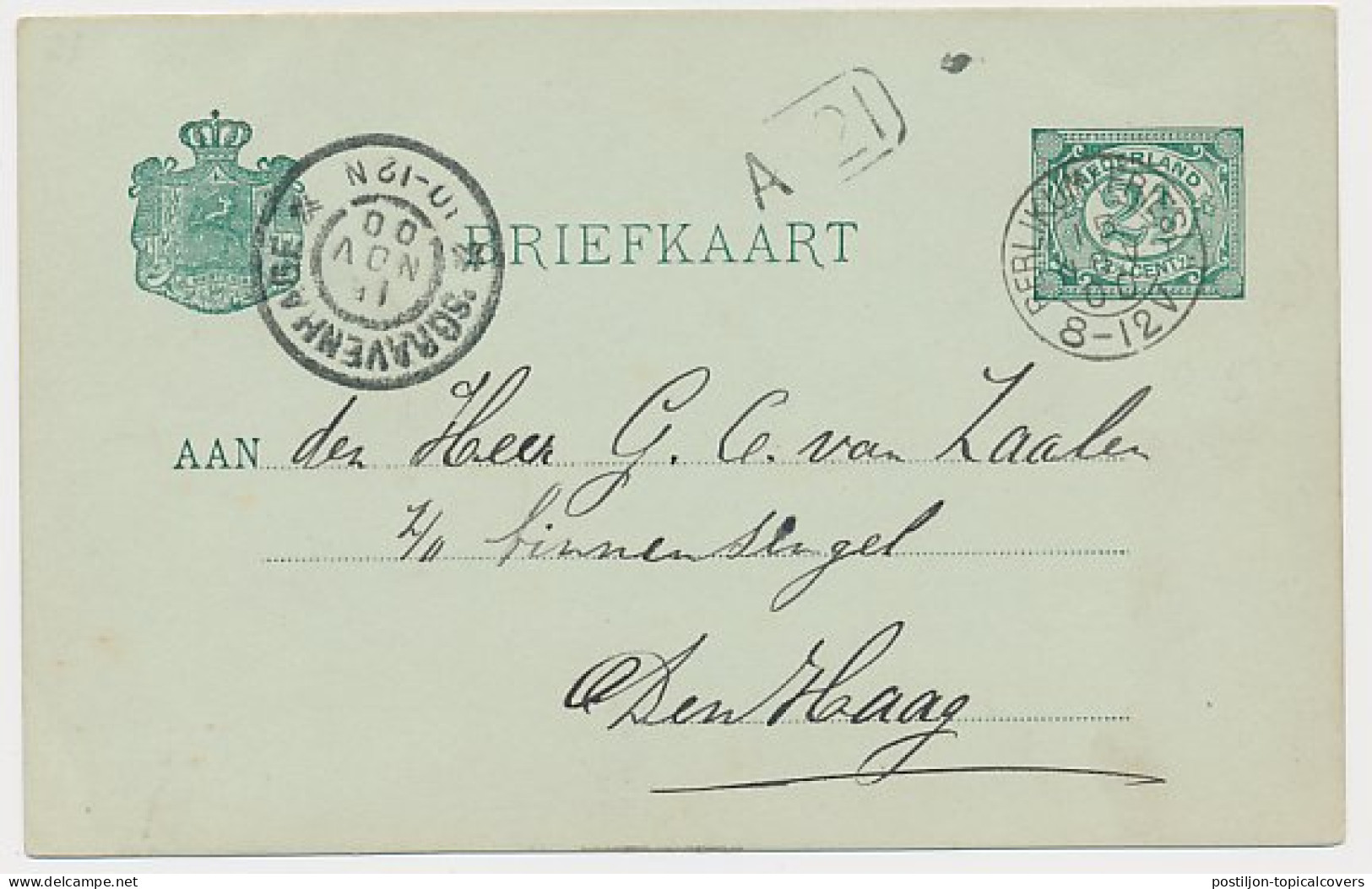 Kleinrondstempel Berlikum (Friesl:) 1900 - Non Classés