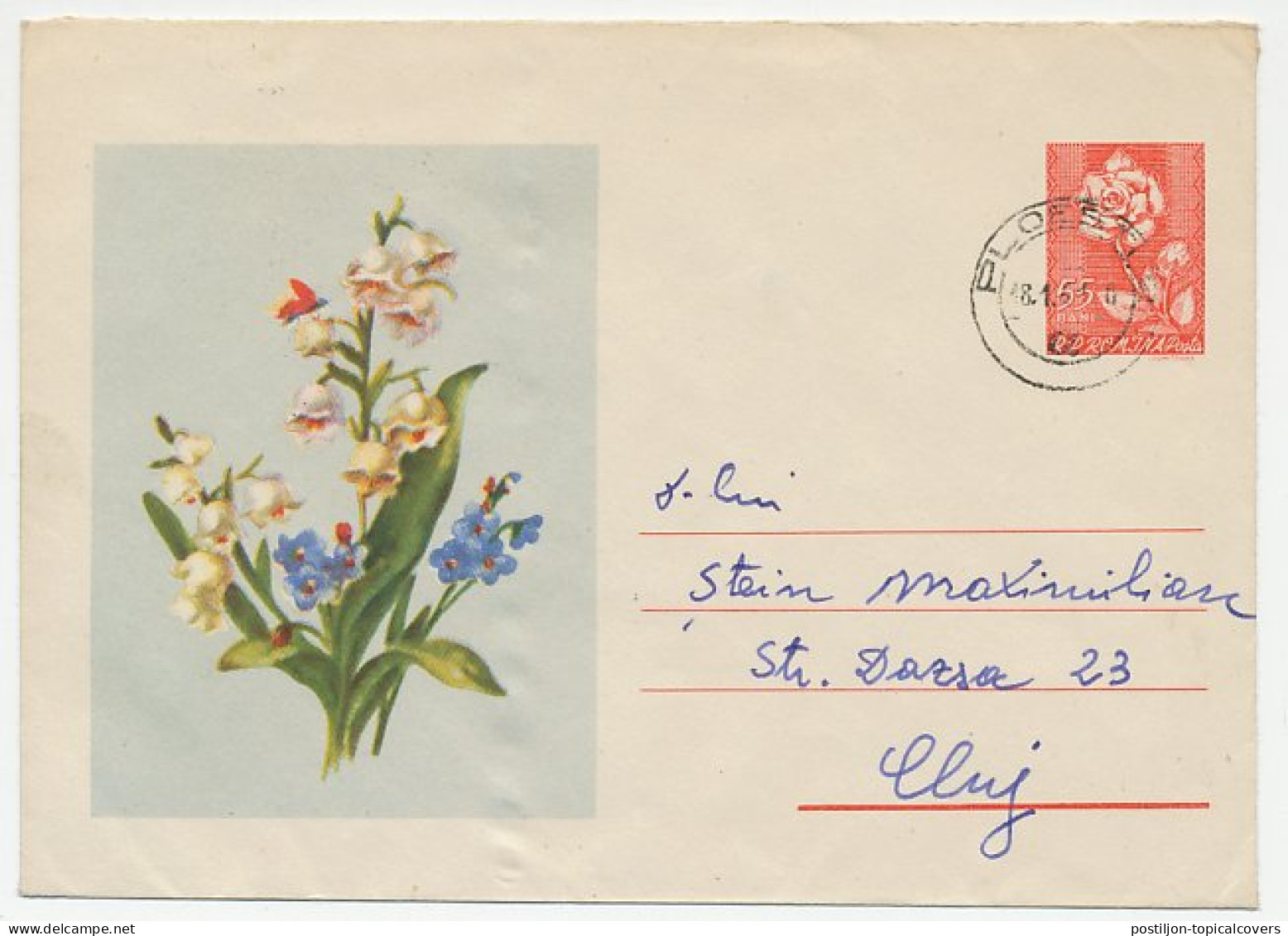 Postal Stationery Rumania 1961 Flowers - Otros & Sin Clasificación