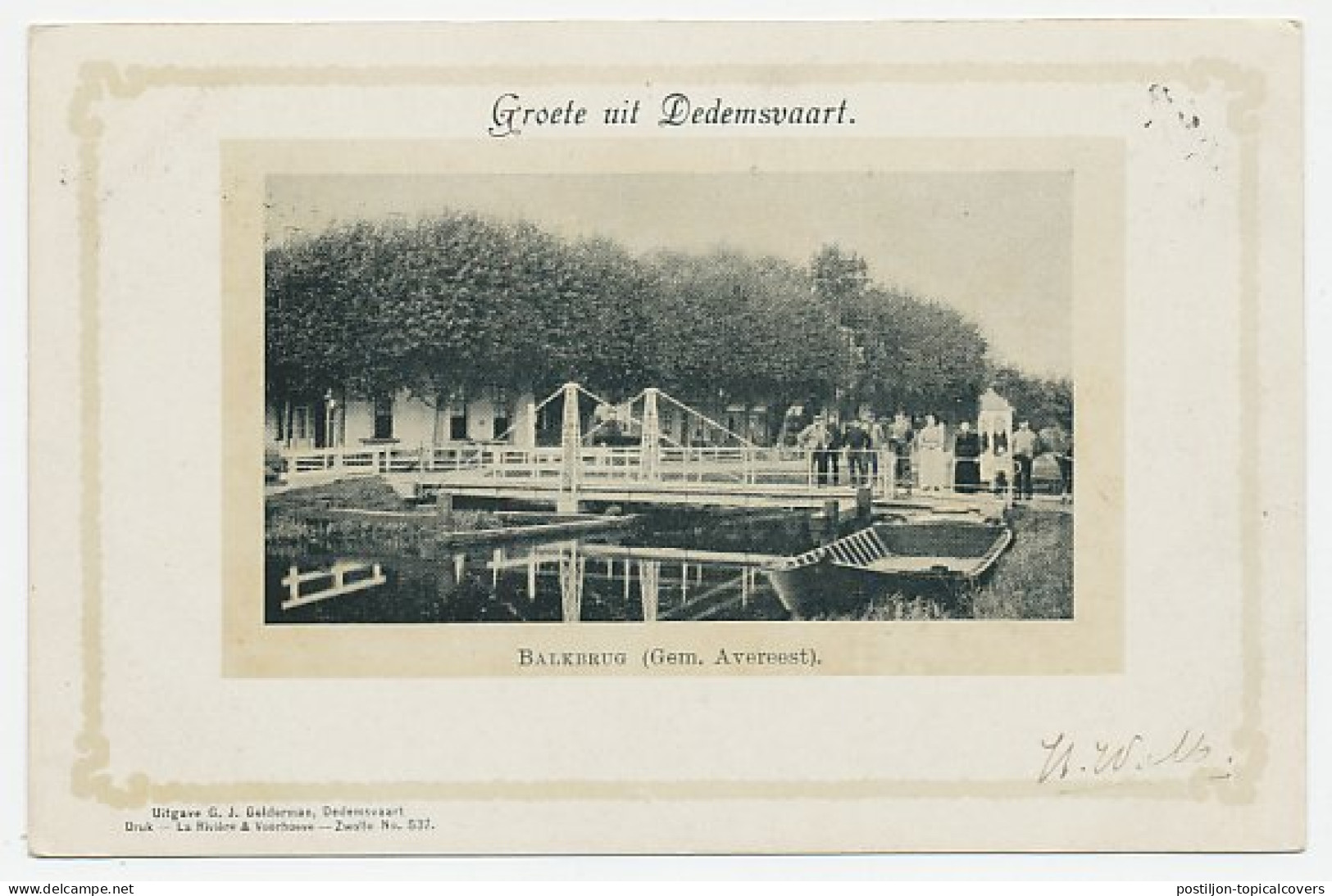 Trein Kleinrondstempel : Hardenberg - Dedemsvaart B 1901 - Storia Postale