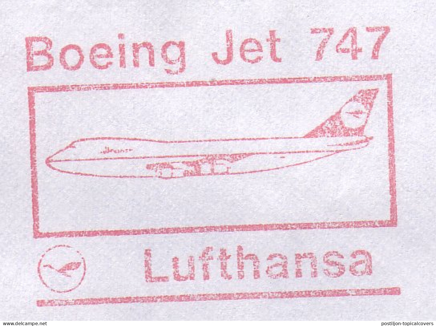 Meter Cover Netherlands 2000 Airplane - Boeing 747 - Lufthansa - Avions