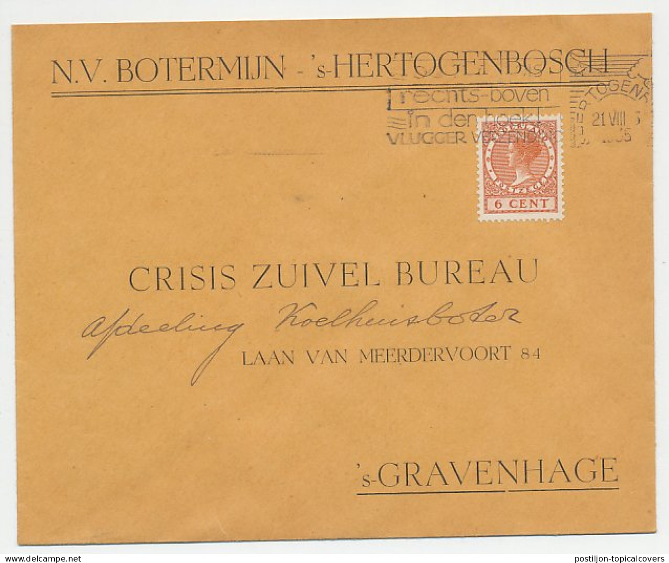 Firma Envelop S Hertogenbosch 1935 - Botermijn - Zonder Classificatie