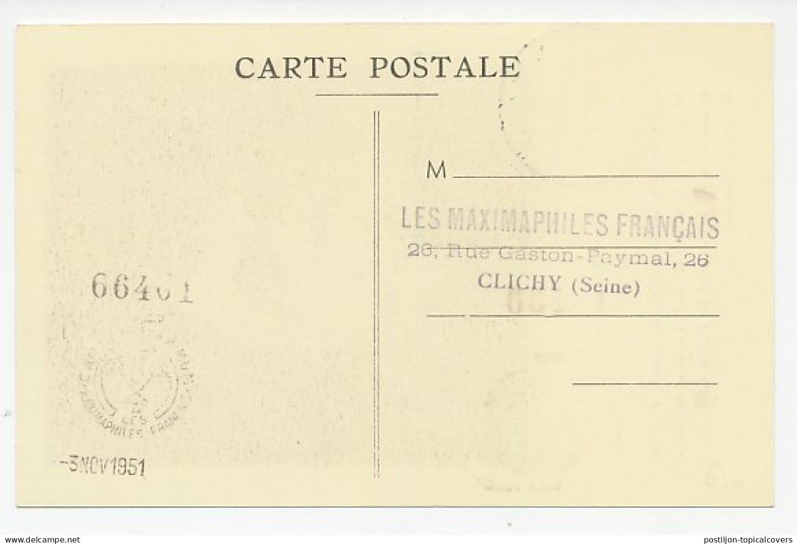 Maximum Card France 1951 Arthur Rimbaud - Poet - Schrijvers
