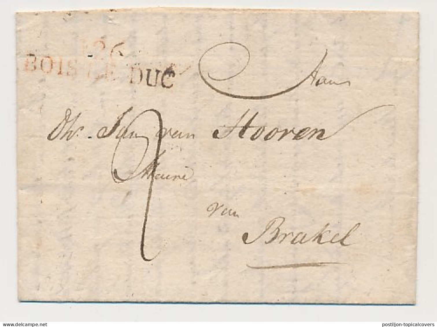 126 BOIS LE DUC - Brakel 1813 - ...-1852 Préphilatélie