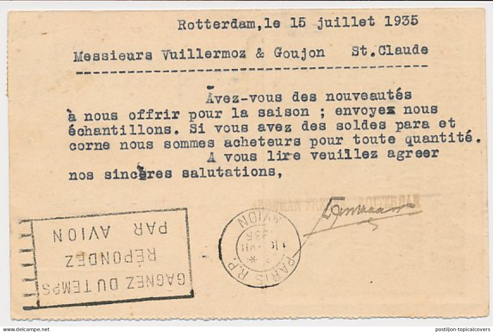 Firma Briefkaart Rotterdam - Pijpenfabriek  - Non Classificati