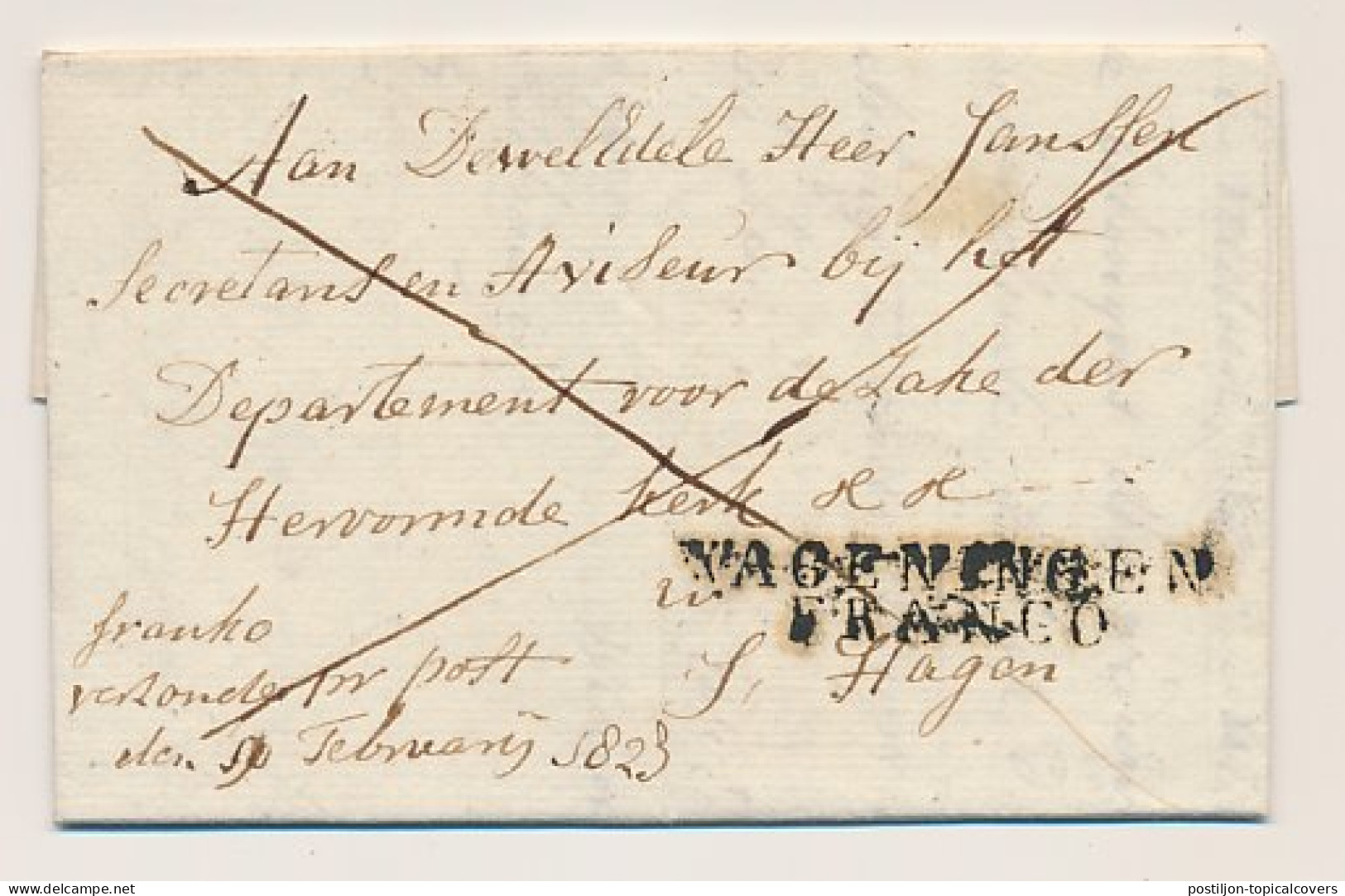 WAGENINGEN FRANCO - S Gravenhage 1823 - ...-1852 Voorlopers