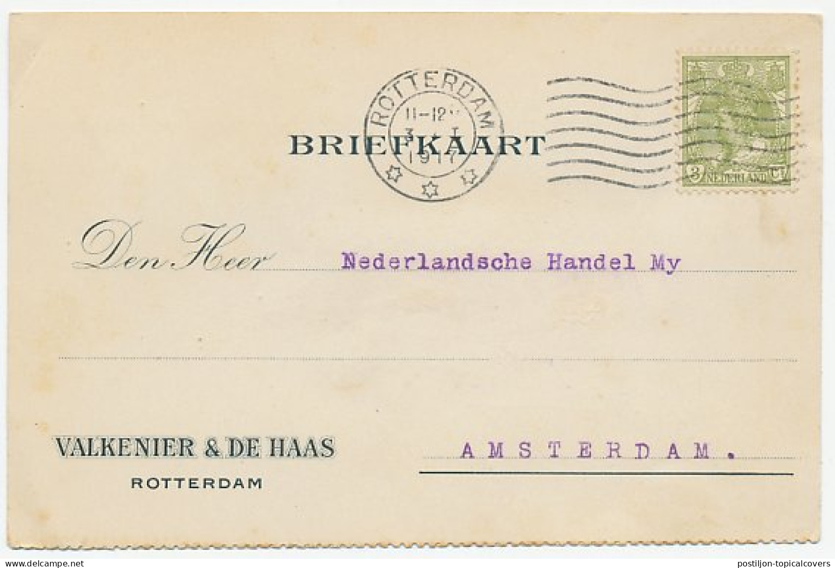 Firma Briefkaart Rotterdam 1917 - HygiÃ«ne - Ohne Zuordnung