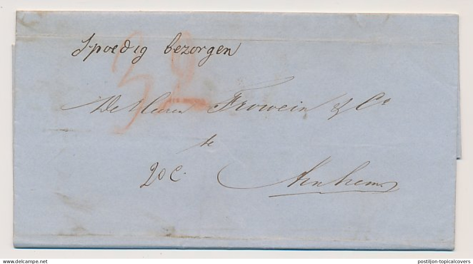 Nijkerk - Arnhem 1857 - Spoedig Bezorgen - ...-1852 Prephilately