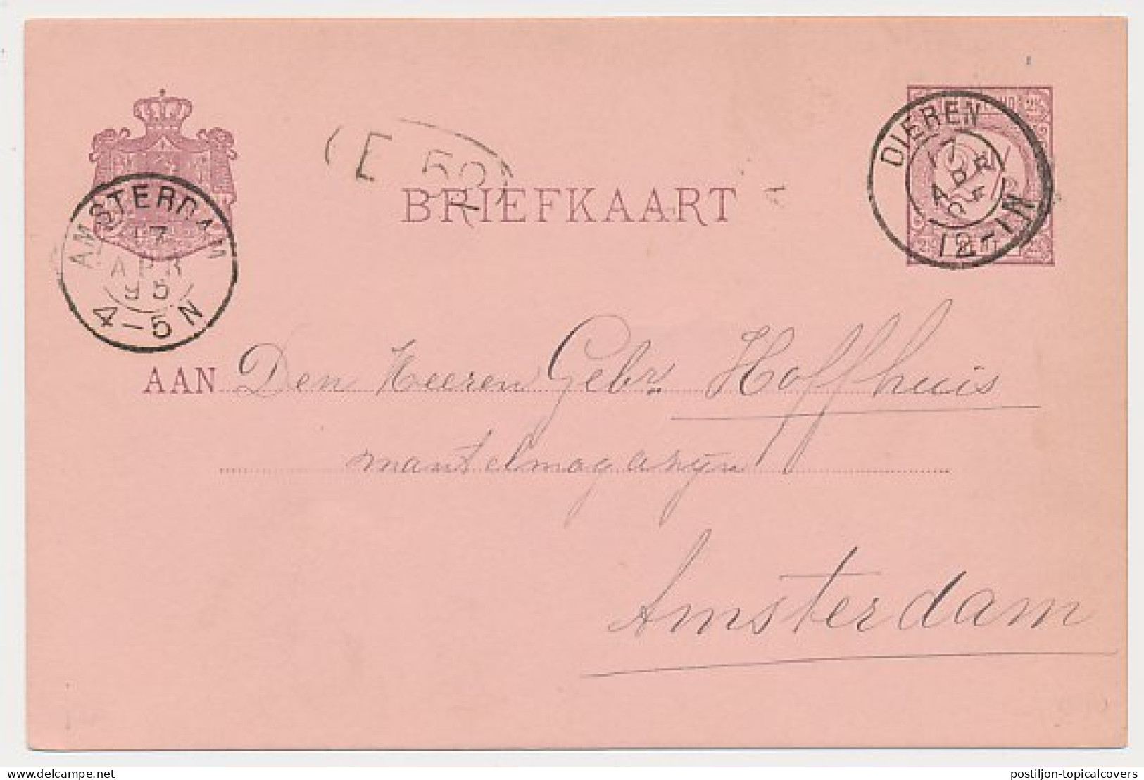 Kleinrondstempel Dieren 1895 - Unclassified