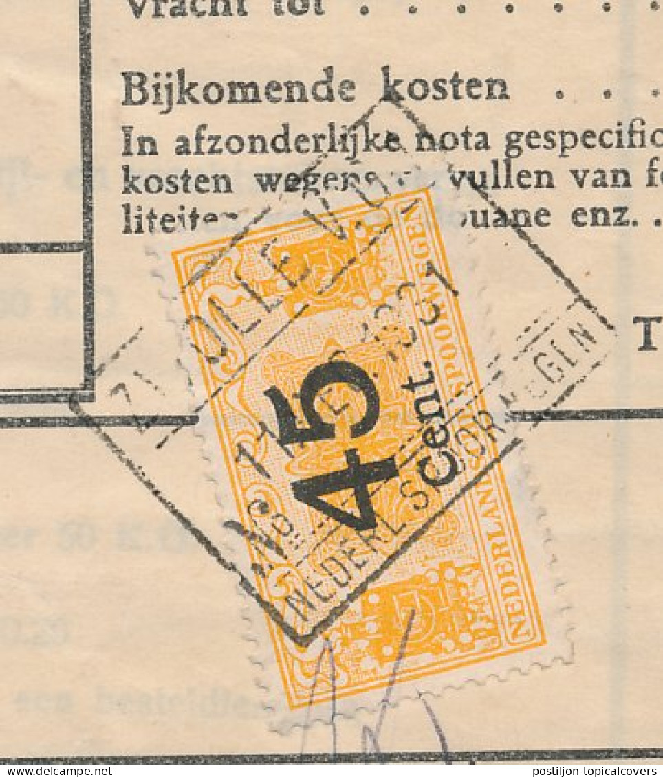 Vrachtbrief / Spoorwegzegel N.S. Zwolle - S Hertogenbosch 1931 - Unclassified