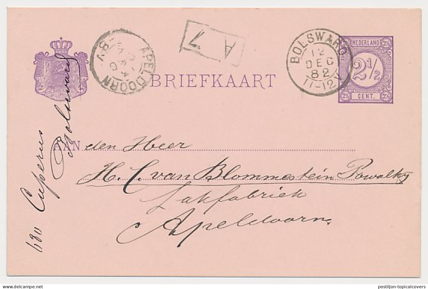 Kleinrondstempel Bolsward 1882 - Non Classificati