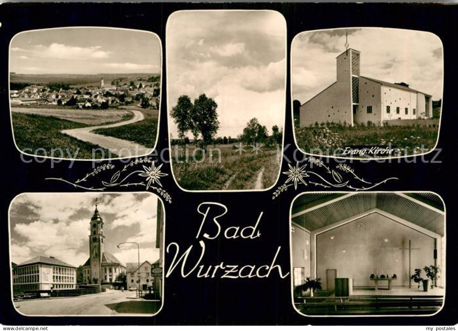 72940327 Bad Wurzach Landschaftspanorama Ortsmotiv Mit Kirche Bromsilber Bad Wur - Bad Wurzach