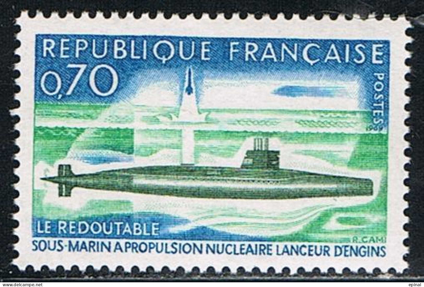 FRANCE : N° 1615 ** (Sous-marin "Le Redoutable") - PRIX FIXE - - Unused Stamps