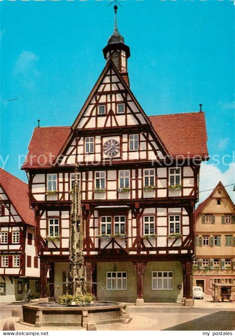 72940065 Bad Urach Rathaus Mit Marktbrunnen Fachwerkhaus Bad Urach - Bad Urach