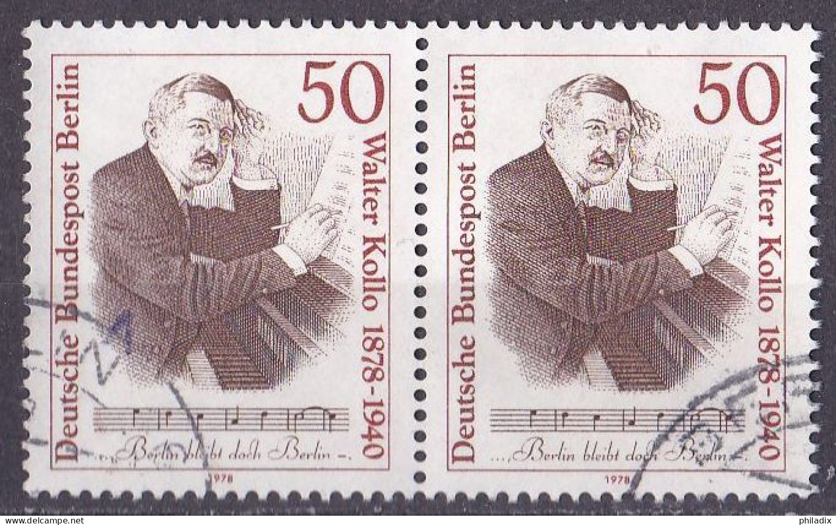 Berlin 1978 Mi. Nr. 561 O/used Waagrechtes Paar (BER1-1) - Gebruikt