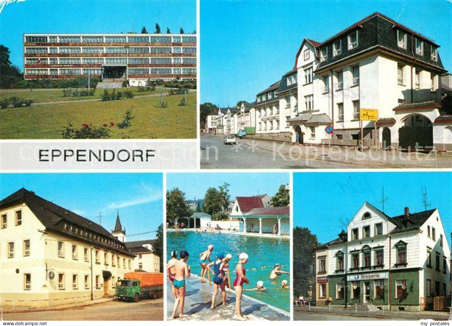 72940037 Eppendorf Sachsen Oberschule Borstendorfer Strasse Leninplatz Freibad E - Other & Unclassified