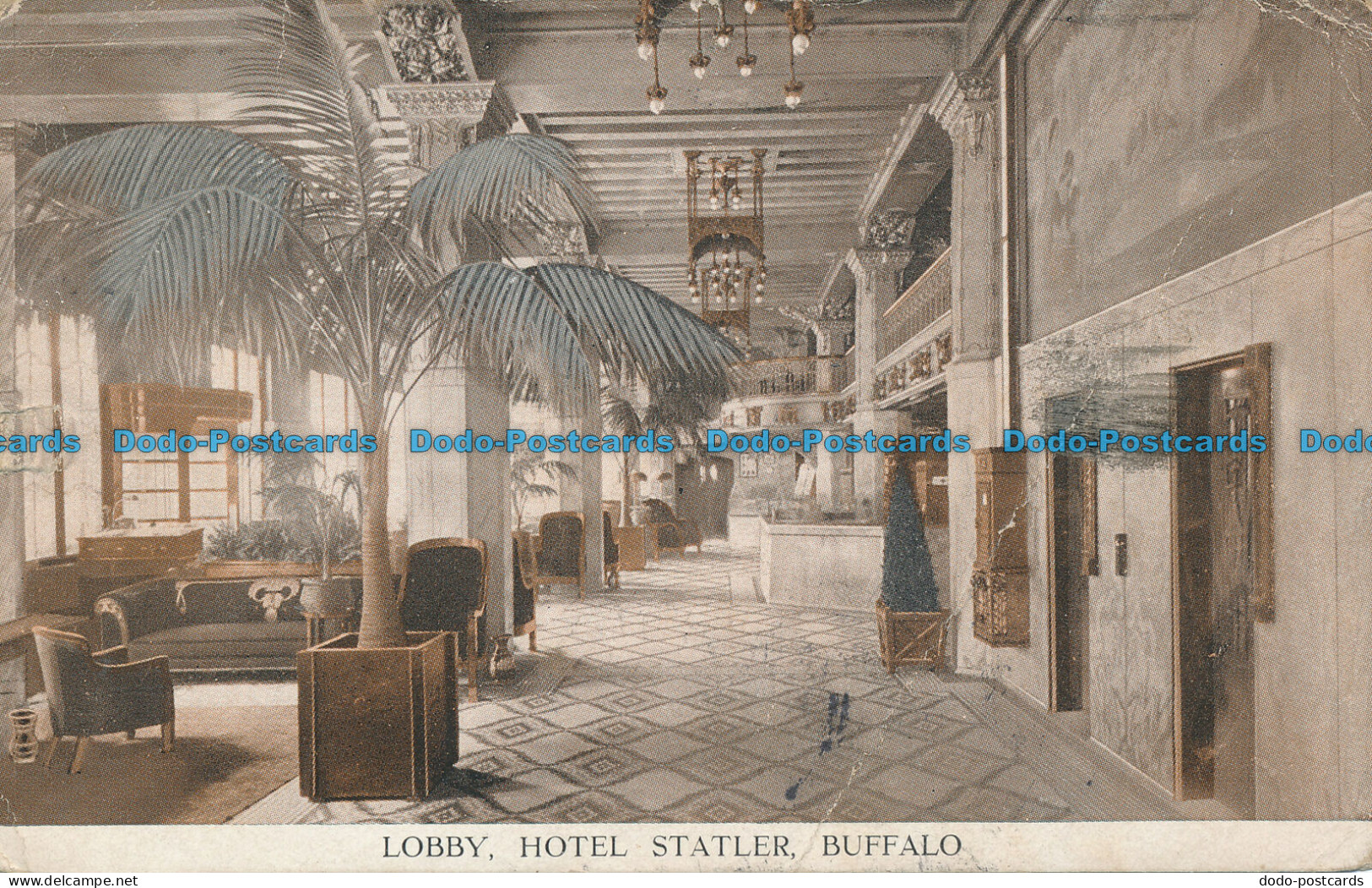 R087238 Lobby Hotel Statler. Buffalo. 1913 - Monde