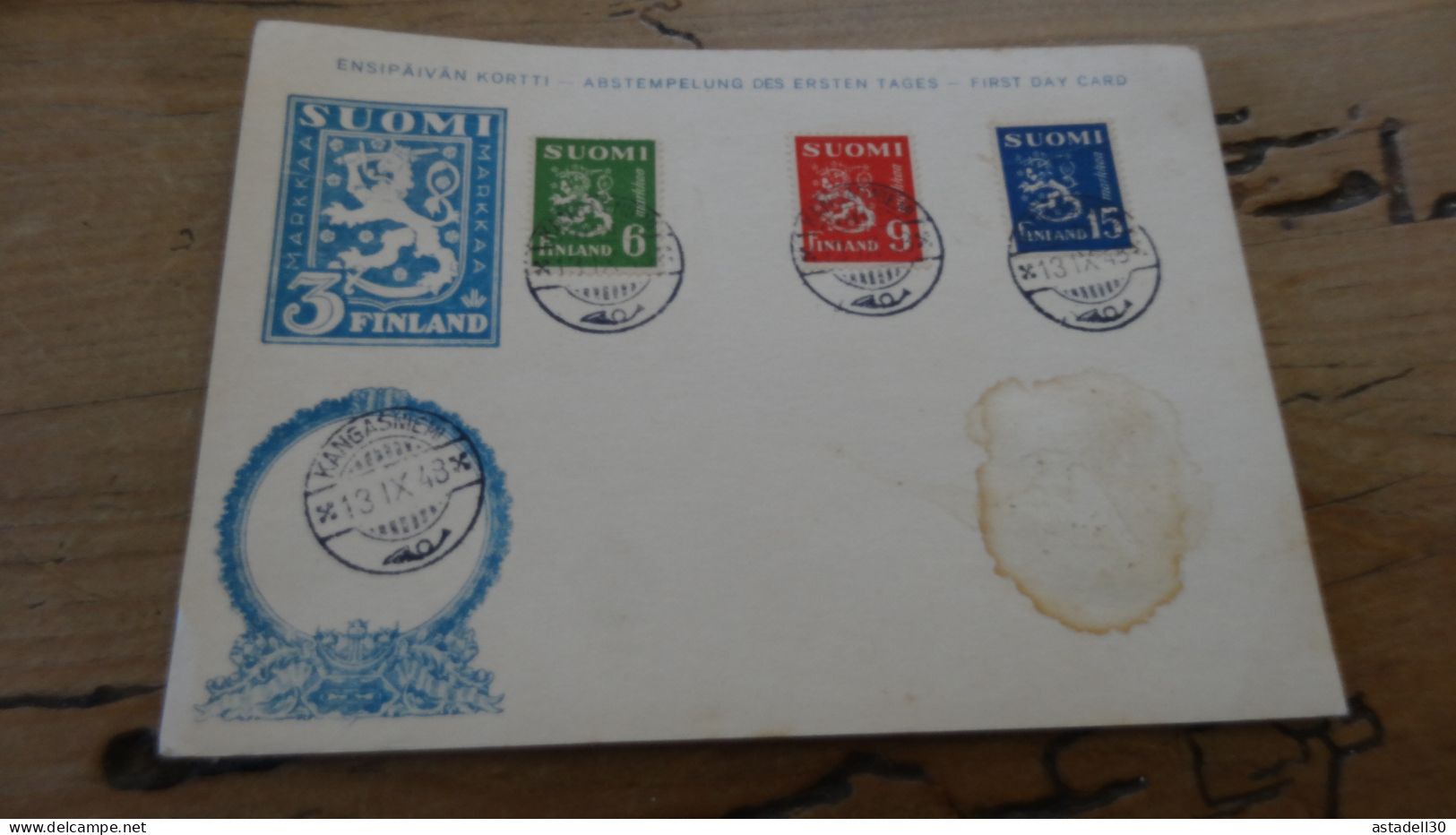 Carte SUOMI FINLAND 1948  ............BOITE1.......... 434 - Covers & Documents