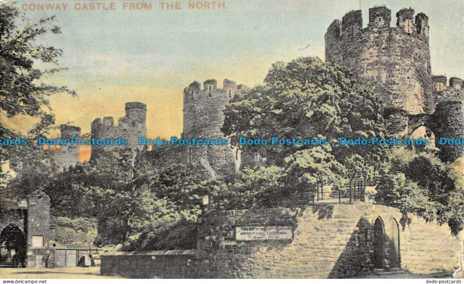 R086089 Conway Castle From The North. E. S. London. No. 3076. 1911 - Andere & Zonder Classificatie