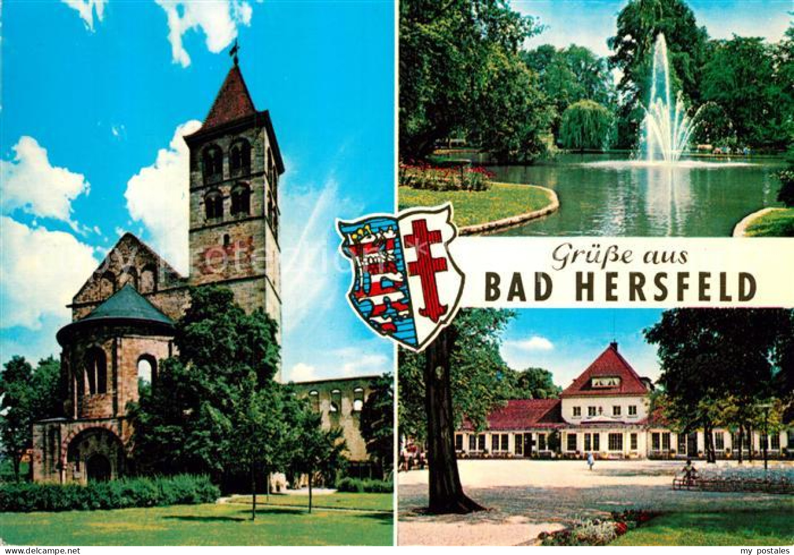 72939526 Bad Hersfeld Kirche Kurpark Fontaene Kurhaus Bad Hersfeld - Bad Hersfeld