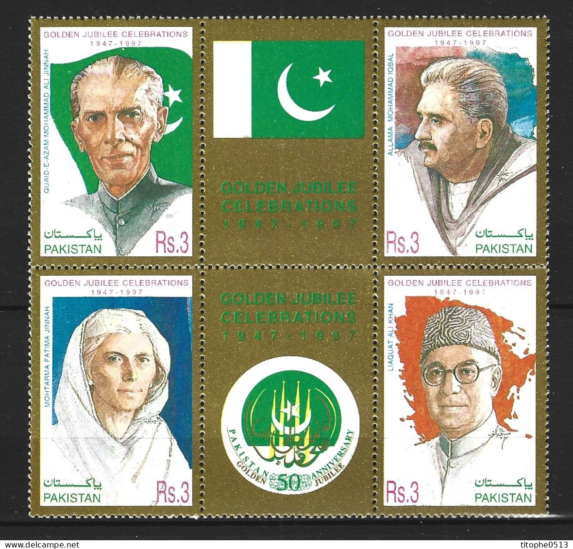 PAKISTAN. N°946-9 De 1997. 50 Ans Du Pakistan. - Pakistán