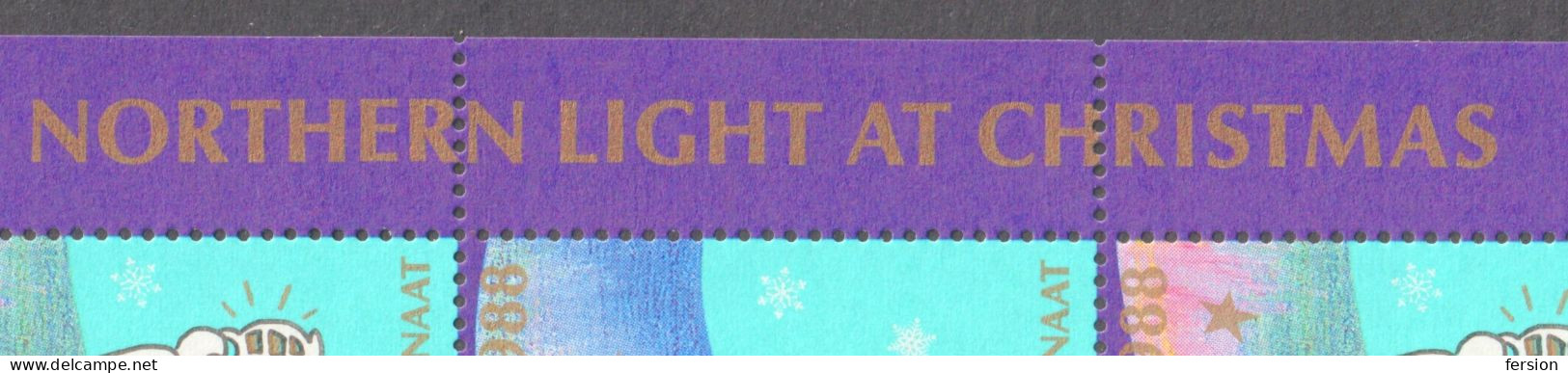 northern light AURORA dance eskimo Christmas JUL LABEL CINDERELLA VIGNETTE 1988 Denmark Greenland GERMANY language GOLD