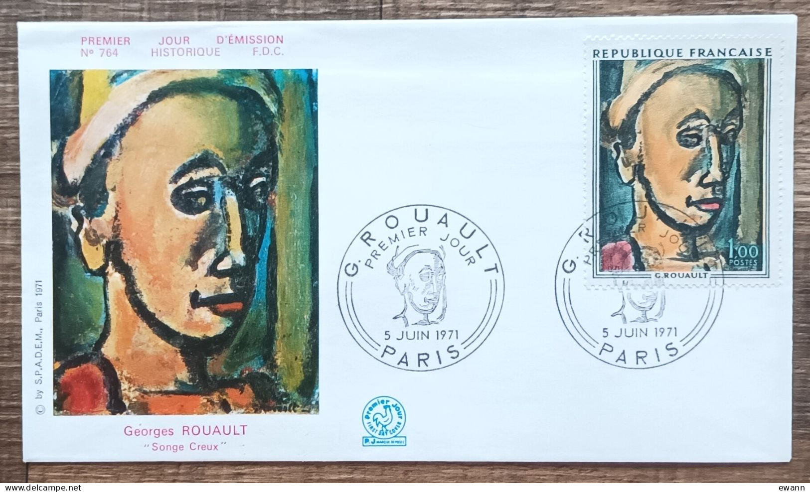 FDC 1971 - YT N°1673 - GEORGES ROUAULT - PARIS - 1970-1979