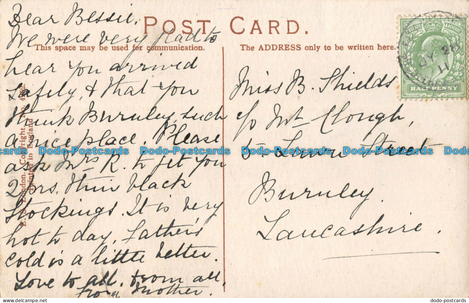 R087309 Pass Of Killiecrankie From Garry Bridge. E. S. London. No. 4252. 1911 - Other & Unclassified