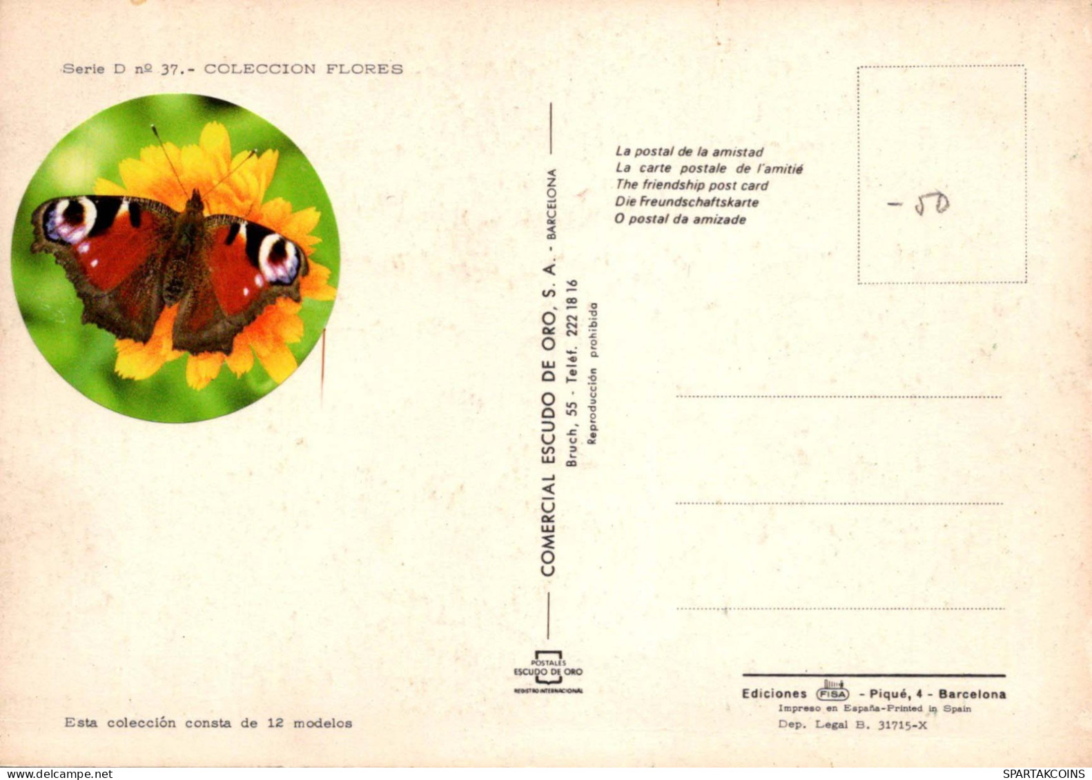 FARFALLA Vintage Cartolina CPSM #PBZ918.IT - Butterflies