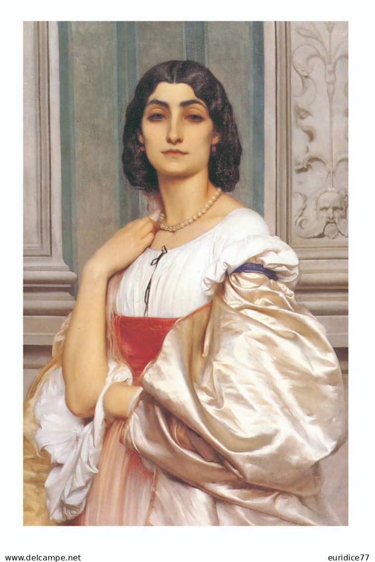 Postcard Art - Lady Of Rome - Frederic Leighton - Size: 15x10 Cm. - Paintings