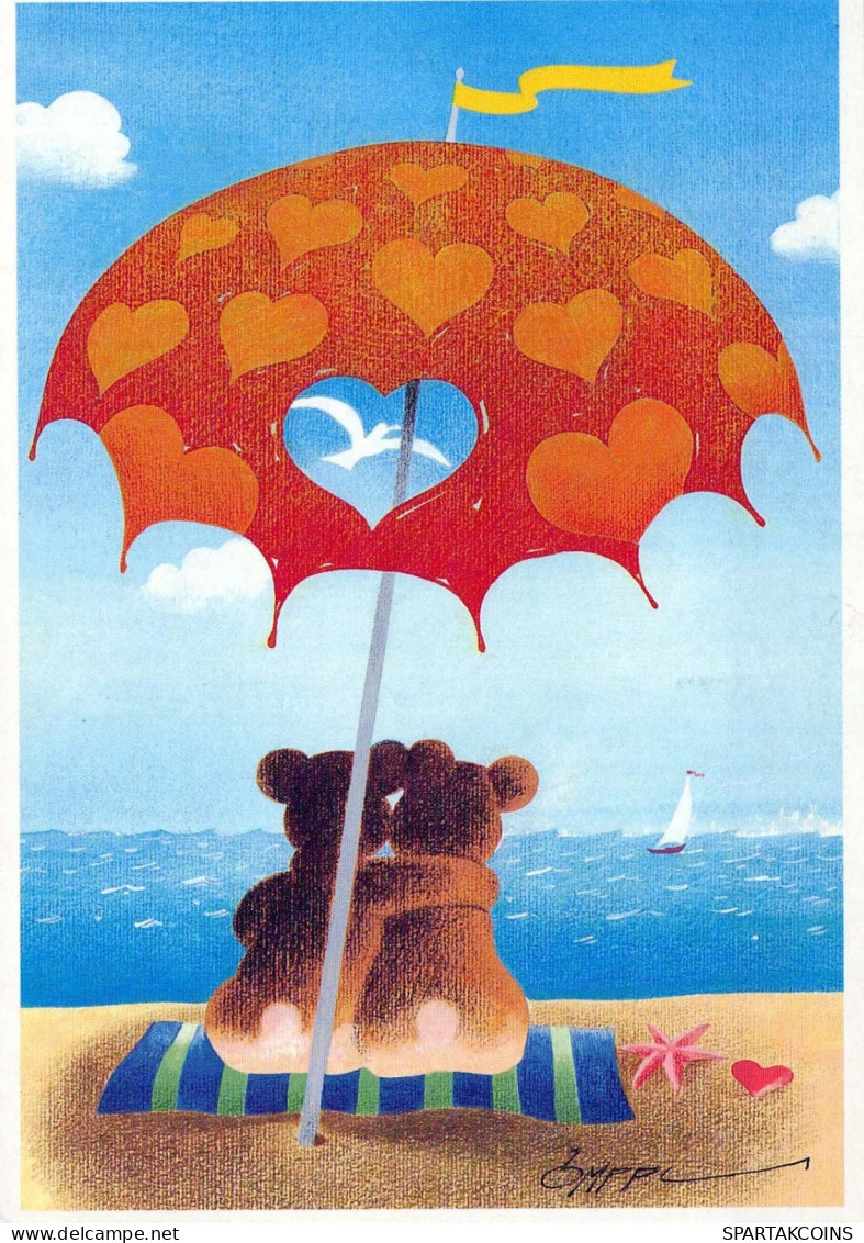 NASCERE Animale Vintage Cartolina CPSM #PBS400.IT - Bears