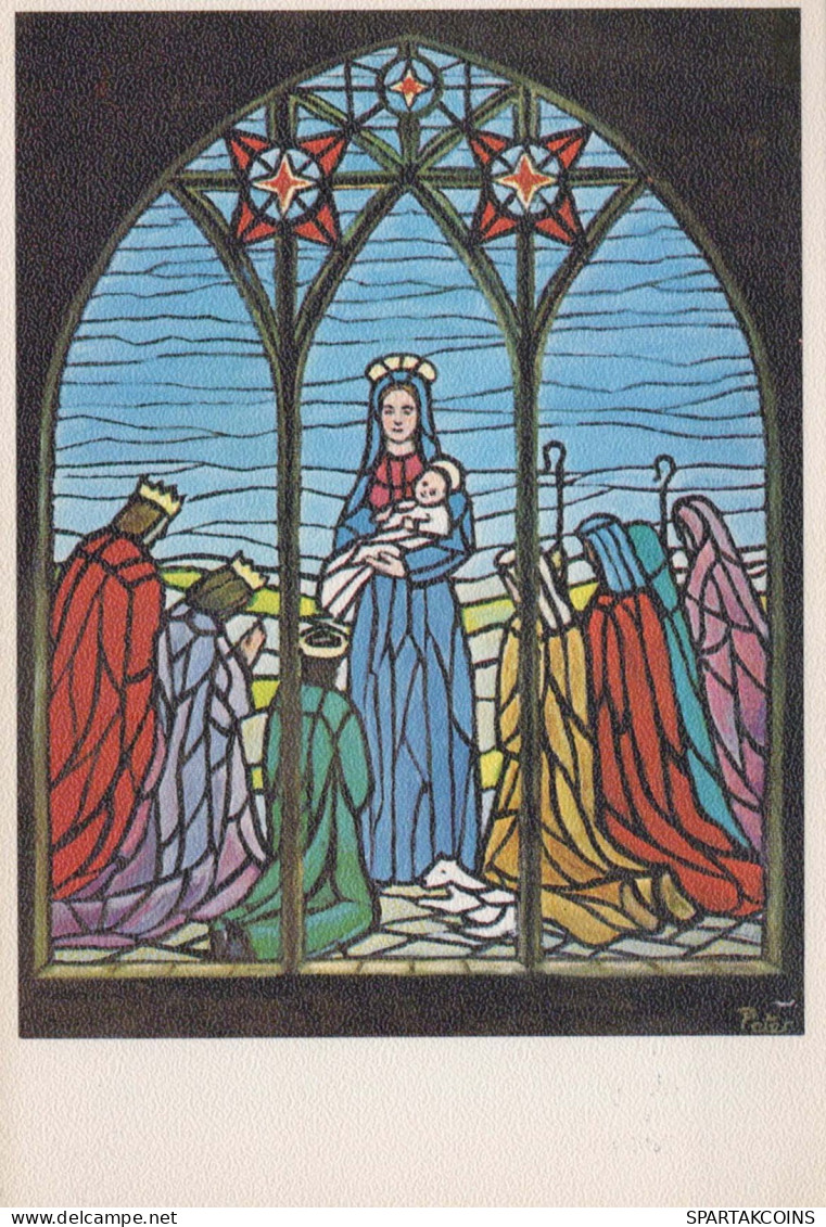 Vergine Maria Madonna Gesù Bambino Religione Vintage Cartolina CPSM #PBQ116.IT - Maagd Maria En Madonnas