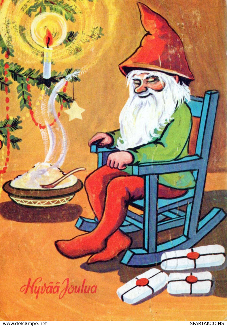 BABBO NATALE Buon Anno Natale Vintage Cartolina CPSM #PBL169.IT - Kerstman