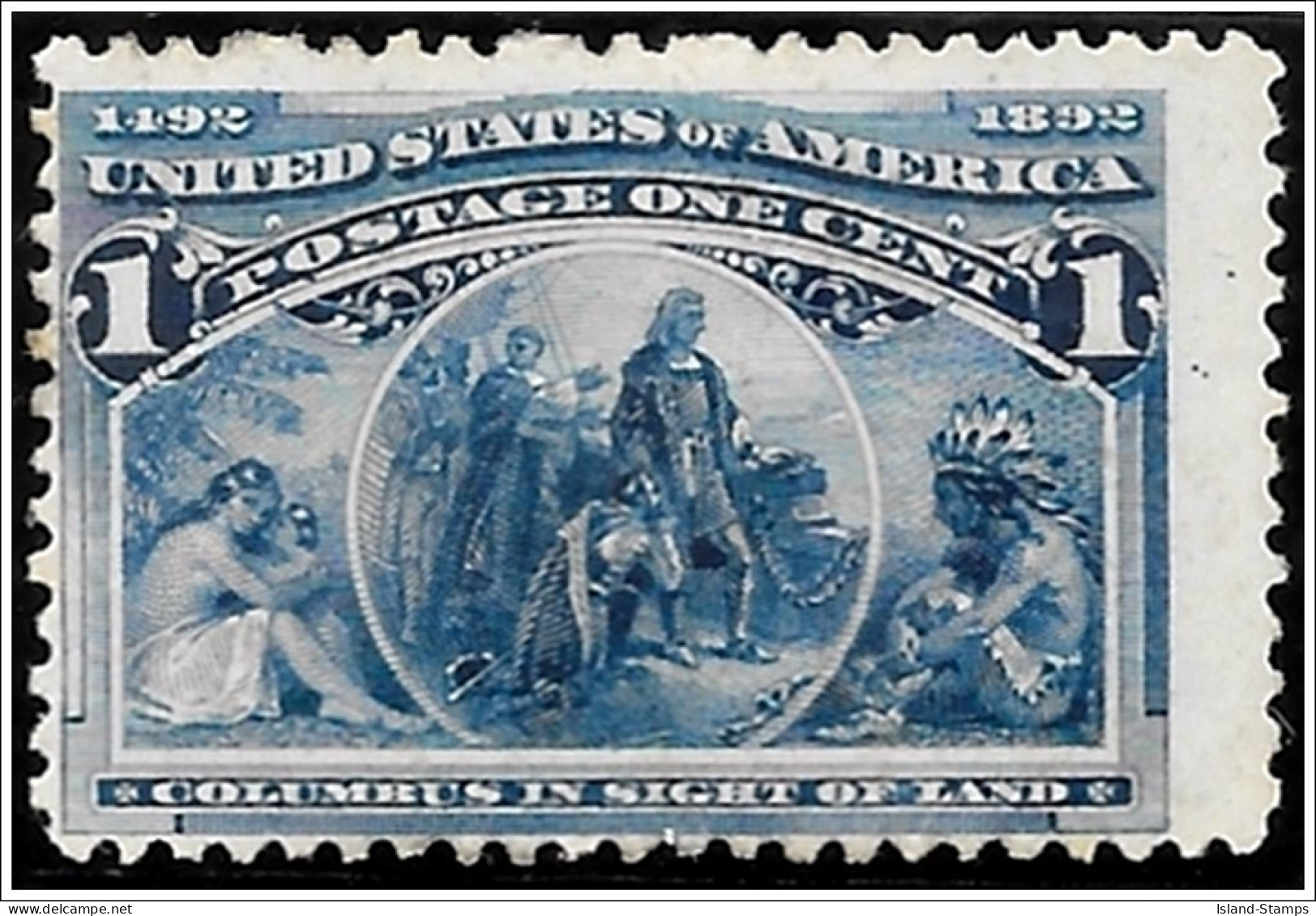 USA - 1893 Columbian Exposition Issue 1 Cent - Mounted Mint - Unused Stamps