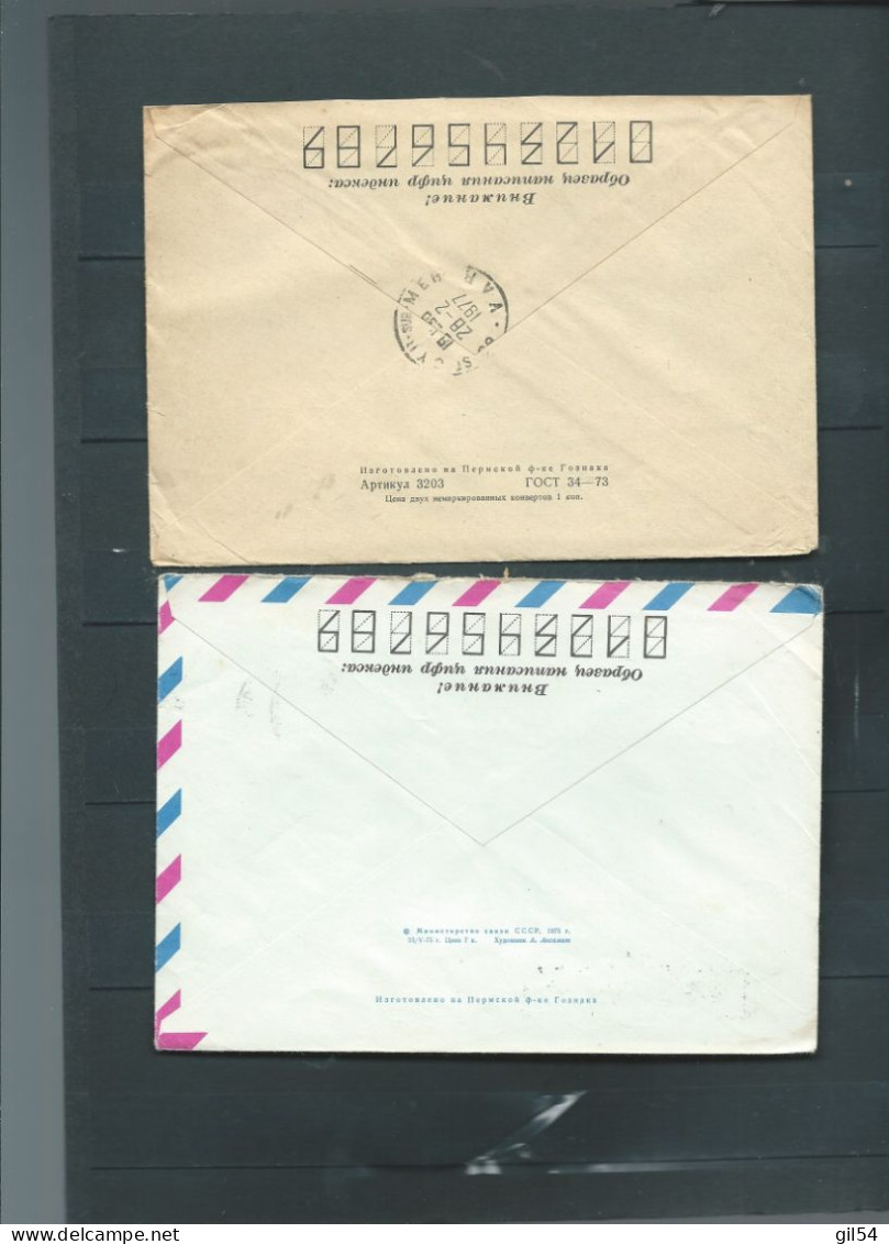 Lot De 6 Documents " , Entier , Lsc Afranchis Par Timbres Russe Mald154 - Autres & Non Classés