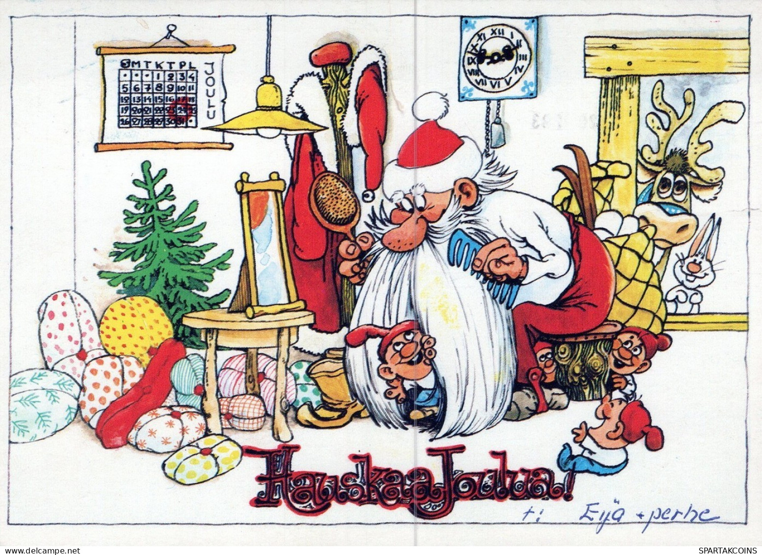 BABBO NATALE Natale Vintage Cartolina CPSM #PAK906.IT - Kerstman