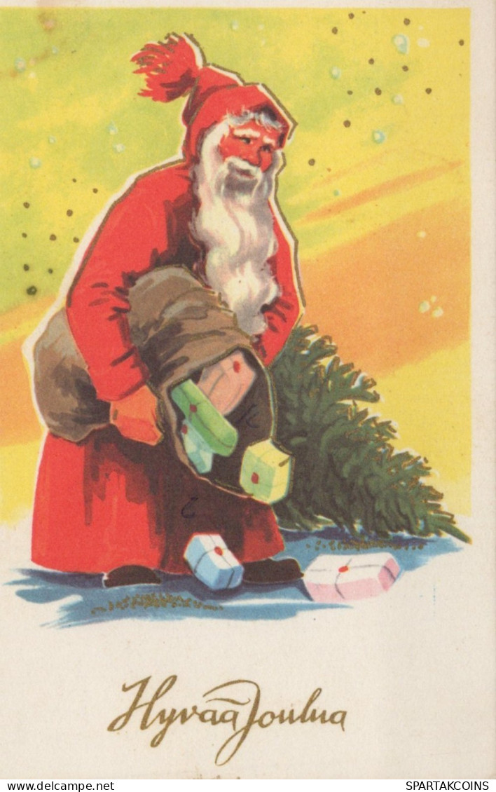 BABBO NATALE Natale Vintage Cartolina CPSMPF #PAJ385.IT - Santa Claus