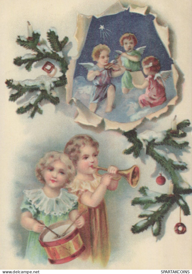 ANGELO Buon Anno Natale Vintage Cartolina CPSM #PAH444.IT - Engel