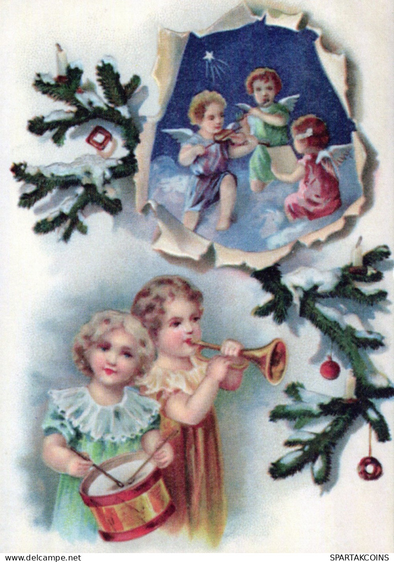 ANGELO Buon Anno Natale Vintage Cartolina CPSM #PAH444.IT - Anges