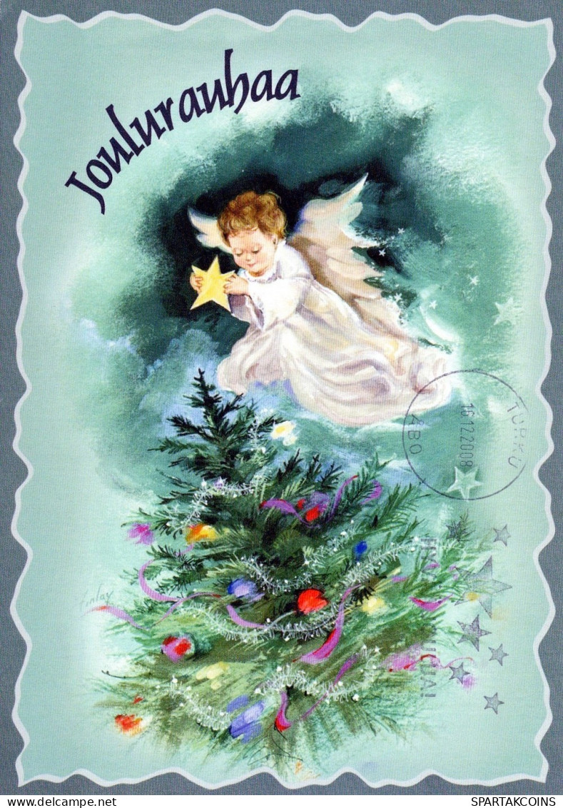 ANGELO Buon Anno Natale Vintage Cartolina CPSM #PAH687.IT - Anges